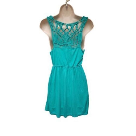 Forever 21 Empire Waistline Sleeveless Green Top Size S/P - Picture 3 of 8